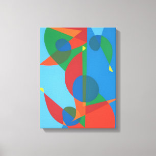 Abstract Blue Harmony Canvas Print