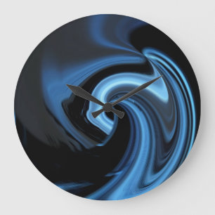Abstract Blue Heart Wall Clock