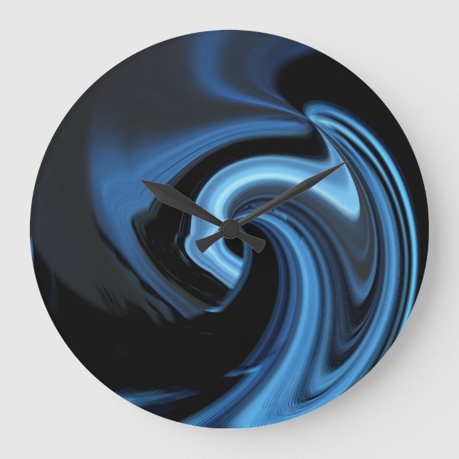 Abstract Blue Heart Wall Clock (Front)