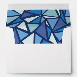 Abstract Blue Ice Crsytal Pattern Envelopes