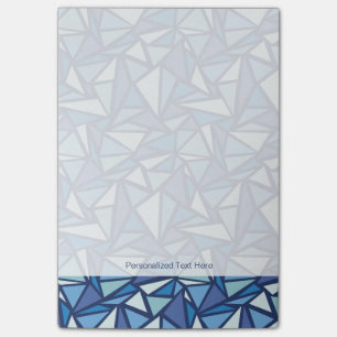 Abstract Blue Ice Crsytal Pattern Post-it Notes
