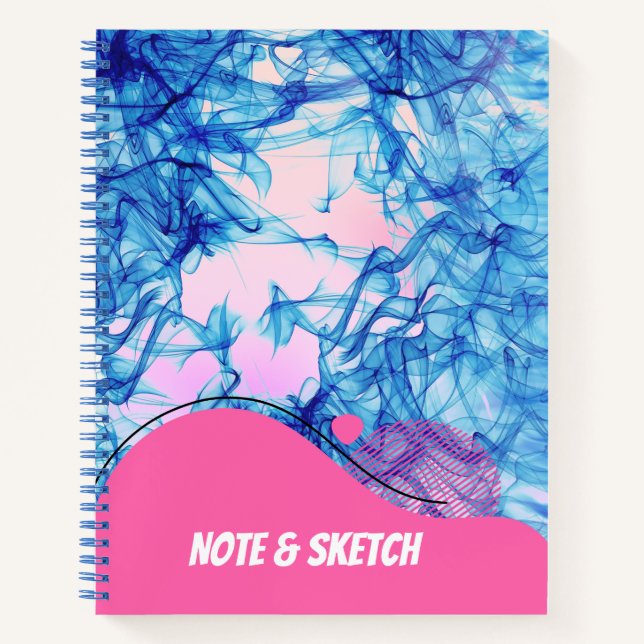 Abstract blue ink Notebook (Front)