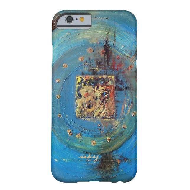 Abstract Blue Ka'aba Art Phone Case (Back)