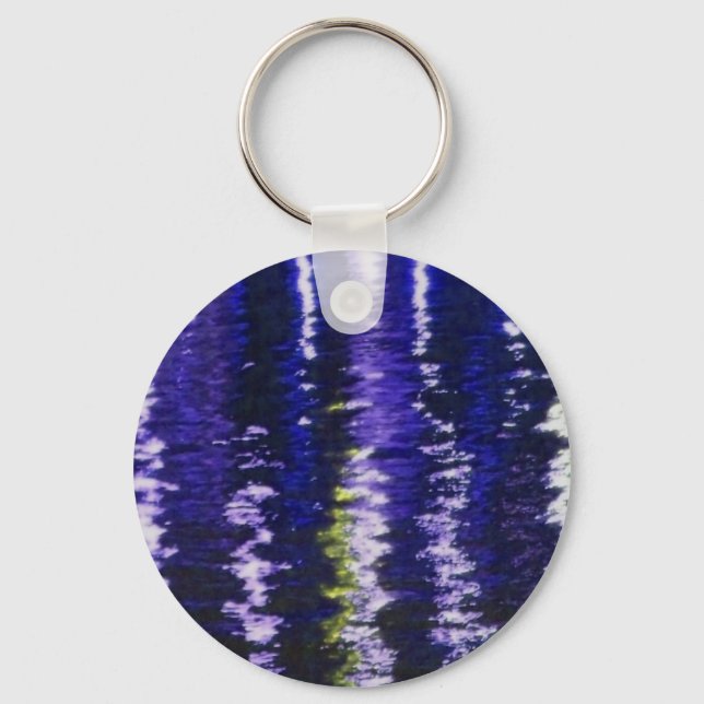 Abstract Blue Keychain (Front)