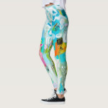 Abstract Blue Leggings<br><div class="desc">Abstract Blue by Karen Fields</div>