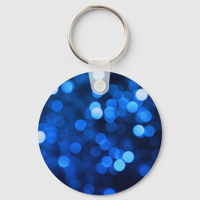 Abstract blue light dots key ring (Front)