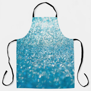 Abstract blue lights, artistic background. apron