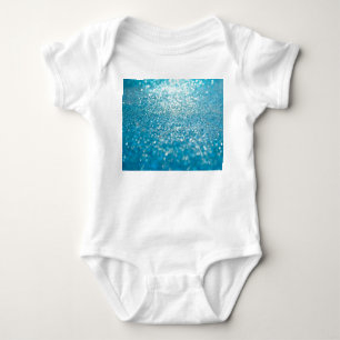 Abstract blue lights, artistic background. baby bodysuit