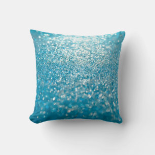 Abstract blue lights, artistic background. cushion