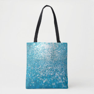 Abstract blue lights, artistic background. tote bag
