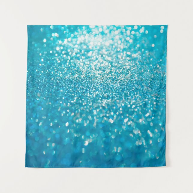 Abstract blue lights on background tapestry (Front)