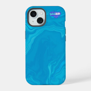 Abstract Blue Marble Personalised HP Lap iPhone 15 Case