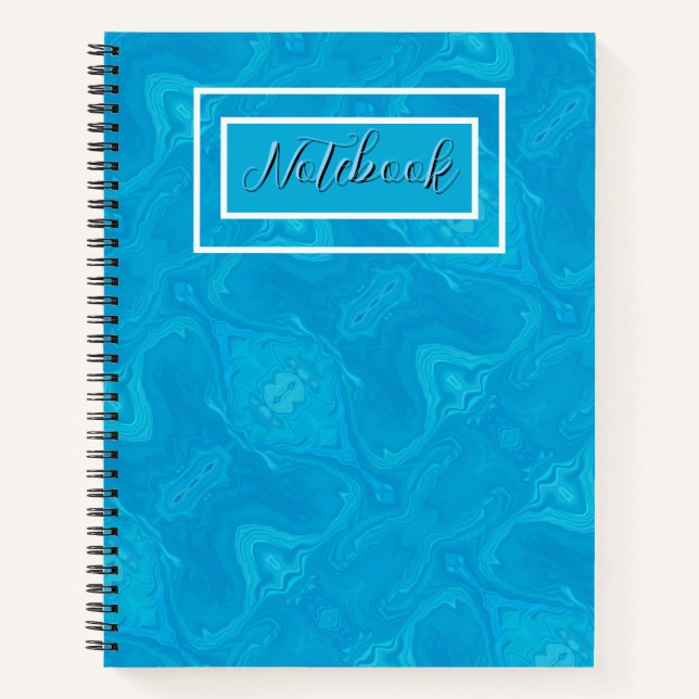 Abstract Blue Marble Personalised HP Lap Notebook (Front)