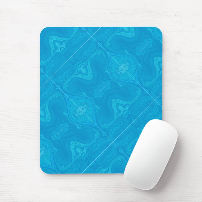Abstract Blue Marble Personalised Mouse Mat (With Mouse)