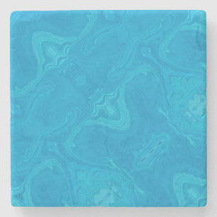 Abstract Blue Marble Personalised Stone Coaster
