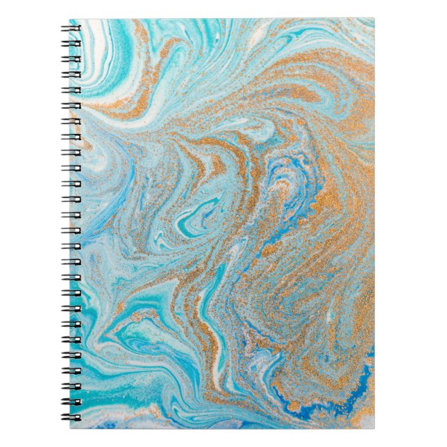Abstract blue marble texture notebook (Front)