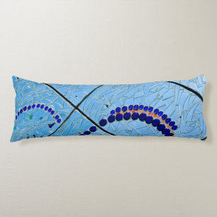 Abstract Blue Mirror Mosaic Body Cushion