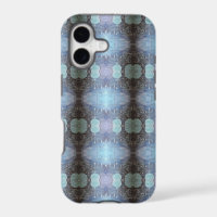 Abstract Blue Mixed Media Style Seamless Pattern