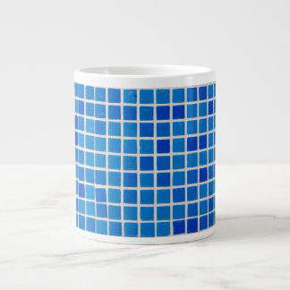 Abstract Blue Mosaic Large Coffee Mug