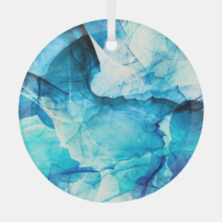 Abstract blue motion: fractal composition. glass tree decoration