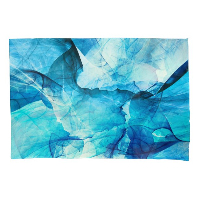 Abstract blue motion: fractal composition. pillowcase (Front)