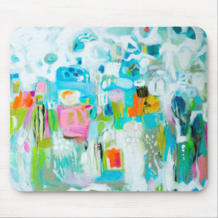 Abstract Blue Mouse Mat