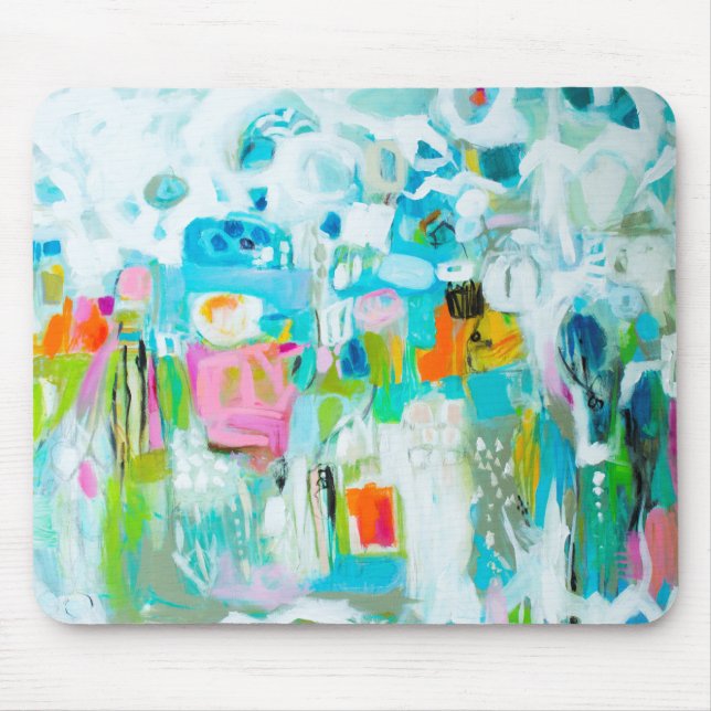 Abstract Blue Mouse Mat (Front)