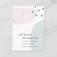 ABSTRACT BLUE MUM TO BE GIFT NECKLACE EARRING CARD