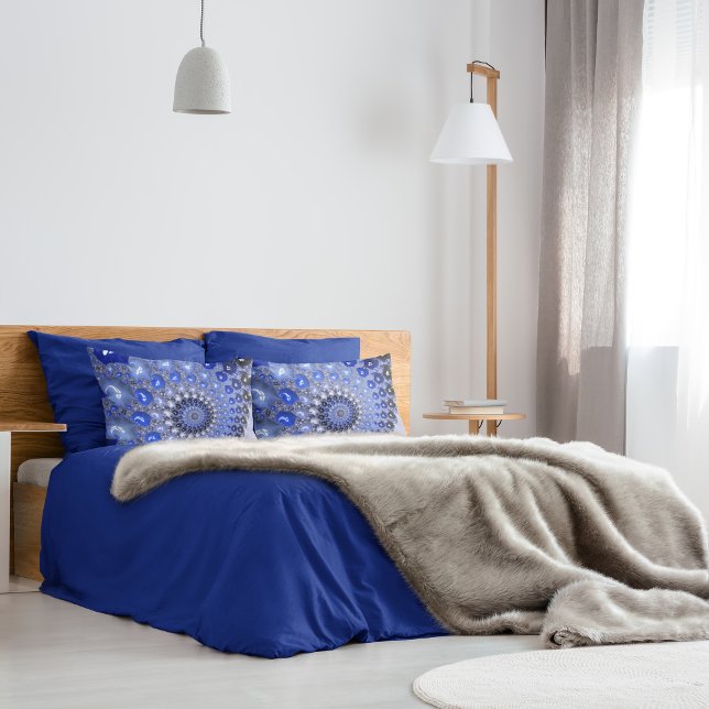 Abstract Blue Ombre Fractal Bubbles Pillowcase (Creator Uploaded)