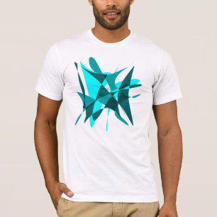 Abstract: Blue on Blue = Green T-Shirt