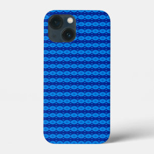 Abstract blue pattern iPhone 13 mini case