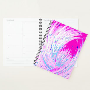 Abstract blue pink Enchanted Garden Planner