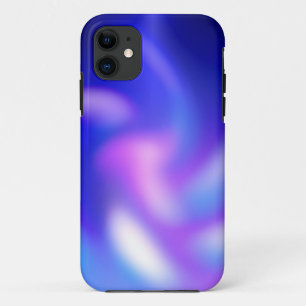 Abstract Blue Purple Blur Floral iPhone 11 Case