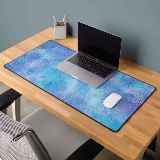 Abstract Blue Purple Desk Mat (Office 2)