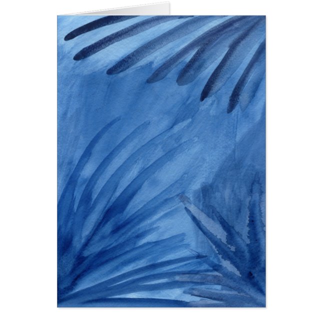 Abstract Blue Rays Make Your Own Mark Card (Front)