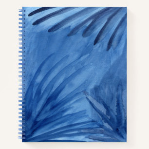 Abstract Blue Rays Watercolor Painting Sketch Note Notebook