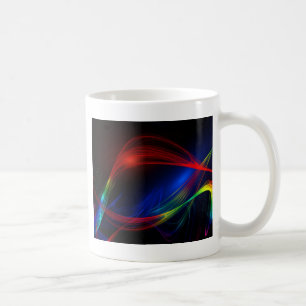 Abstract Blue Red and Green Swirl Effect Coffee Mug