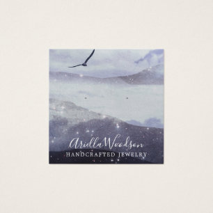 Abstract Blue Shapes Jewellery Designer Display Ca