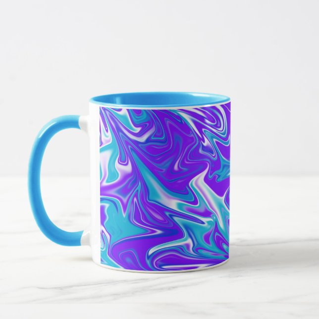 Abstract,_Blue_Silky_Sky,,_Blue Combo Coffee Mug (Left)