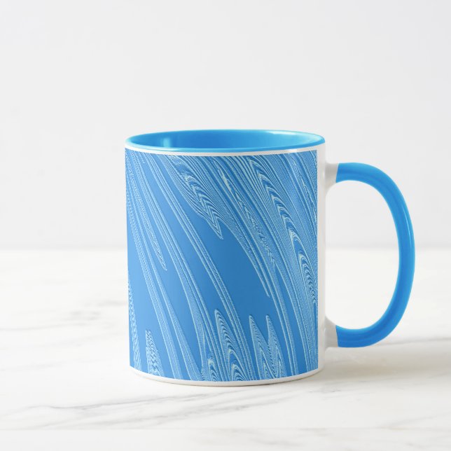 abstract blue silver metallic texture. mug (Right)