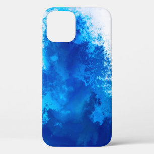 Abstract blue solid colour design iPhone 12 pro case
