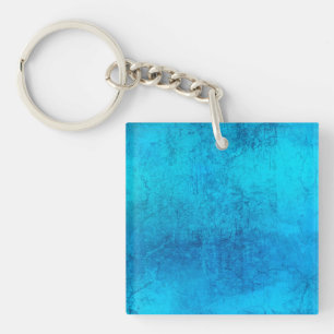 Abstract blue solid colour design key ring