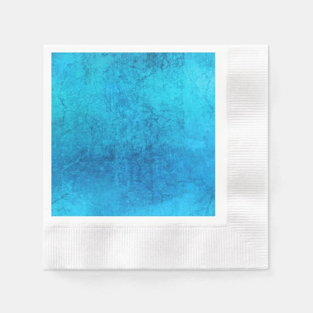 Abstract blue solid colour design napkin (Front)