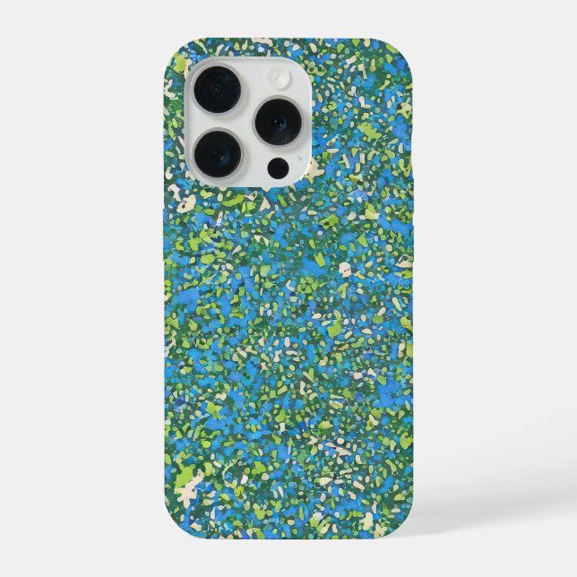 Abstract Blue Splatter for Art Enthusiasts Mod  iPhone Case (Back)