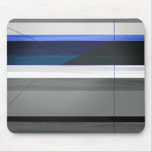 Abstract Blue stripes Mouse Mat