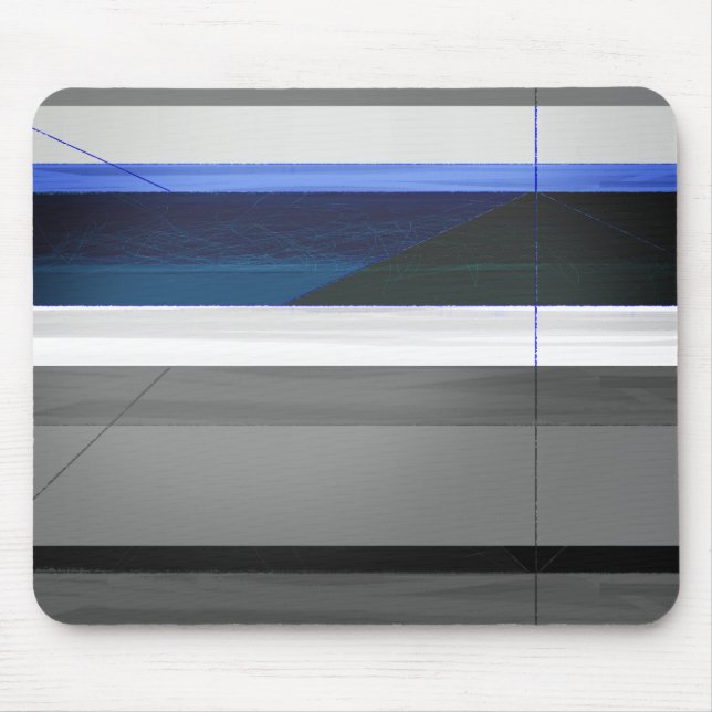Abstract Blue stripes Mouse Mat (Front)