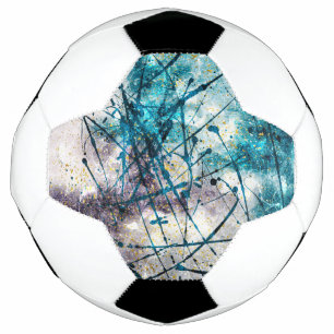 Abstract blue strokes football