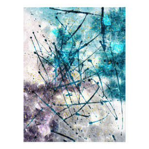 Abstract blue strokes photo print
