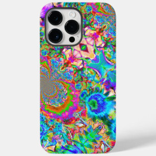 Abstract blue sunflower field   retro flowers Case-Mate iPhone 14 pro max case