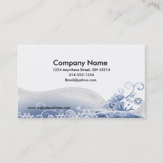 Abstract Blue Swirl Business Card